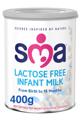 SMA LF Lactose Free Infant Milk Powder Formula from Birth, 400g (Pack of 1)